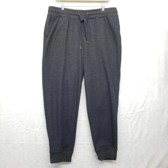 Orvis Luxe Fleece Jogger Pants Large Charcoal Gray Lounge Pant - Picture 12 of 12